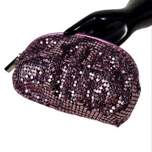 Shih Shih Pink Metal Chain Mail Pouch